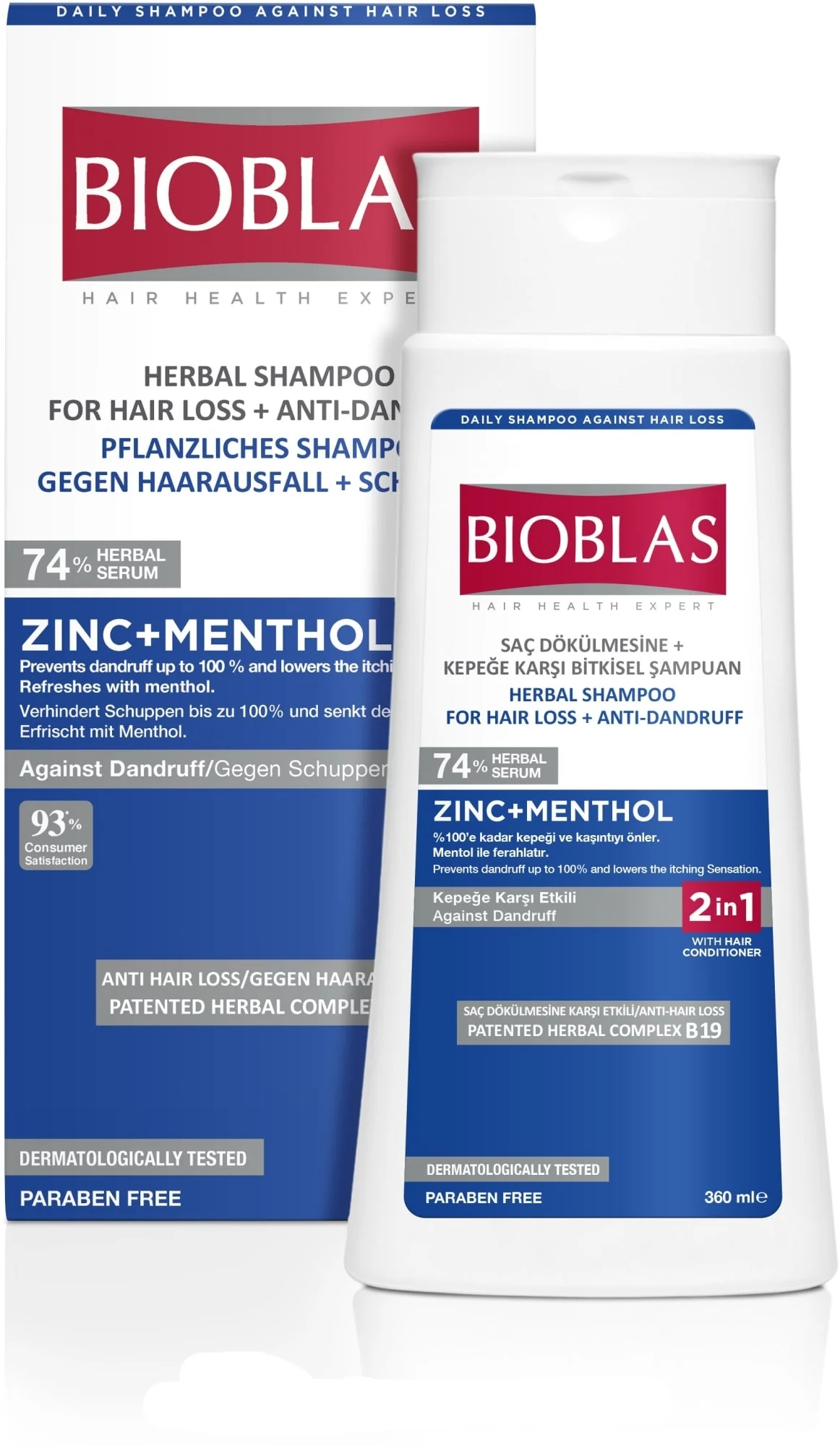 BIOBLAS HERBAL SHAMPOO FOR HAIR LOSS+ANTI-DANDRUFF ZINC+MENTHOL BIOBLAS HERBAL SHAMPOO FOR HAIR LOSS+ANTI-DANDRUFF ZINC+MENTHOL