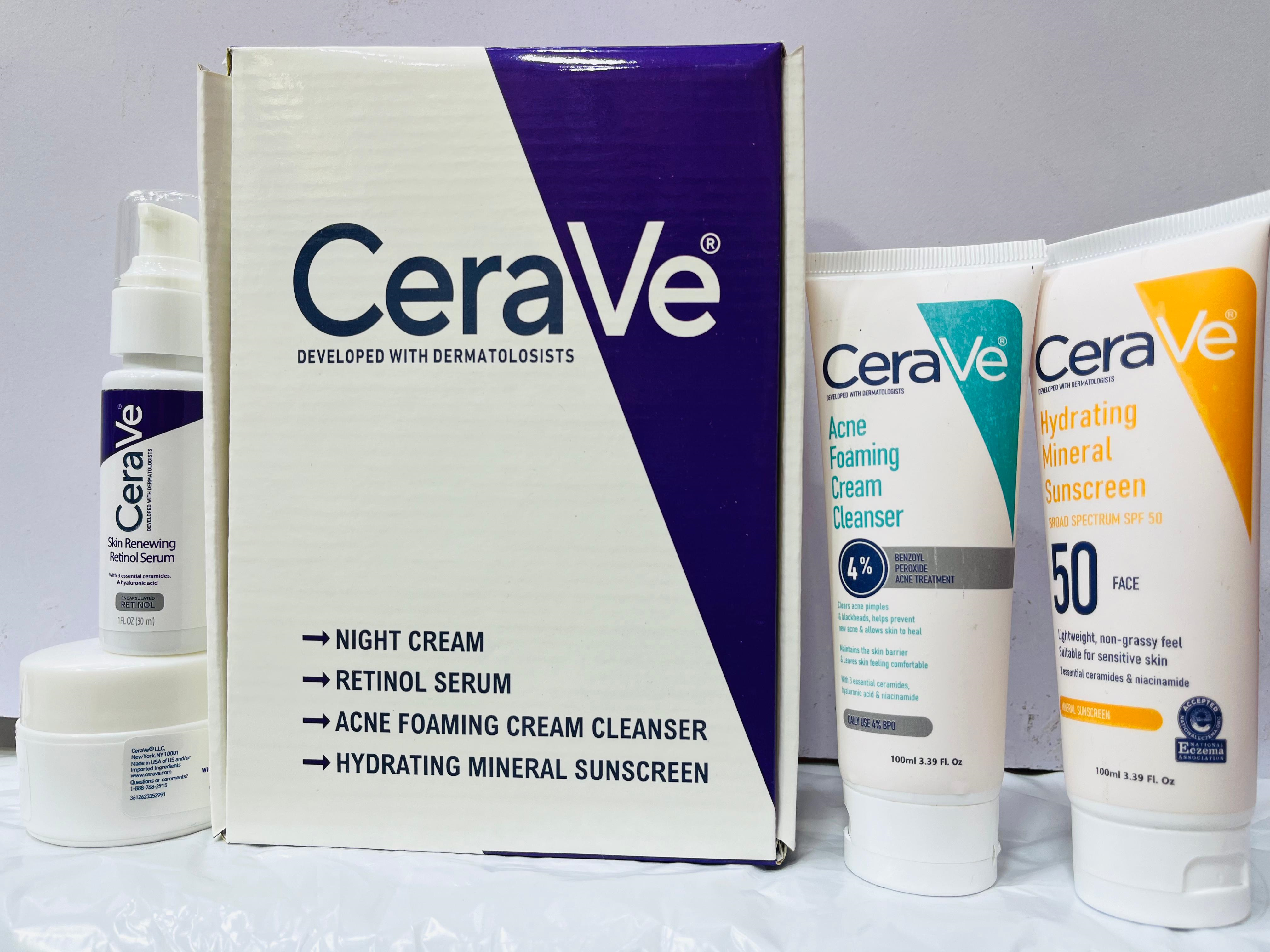 Cerave Skincare Daily Routine Kit 4-in-1 Cerave 4 in 1 facial kit