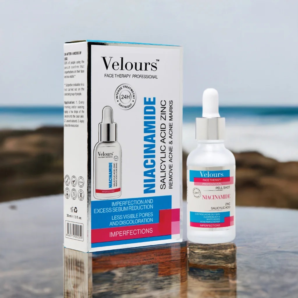 Velours Pell Shot Niacinamide & Salicylic Acid Serum Velours Pell Shot Niacinamide & Salicylic Acid Serum for clear, smooth, and glowing skin