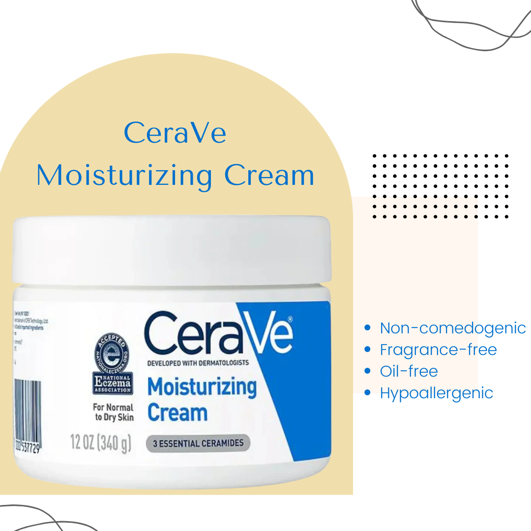 CeraVe Moisturizing Cream CeraVe Moisturizing Cream for dry & sensitive skin with 24-hour hydration